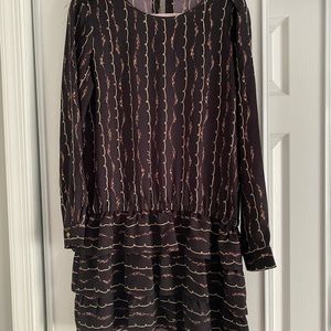 Scotch & Soda Women’s black Ruffle Hem Dress Sz M